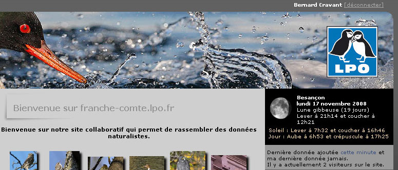 Example d'utilisateur connecté